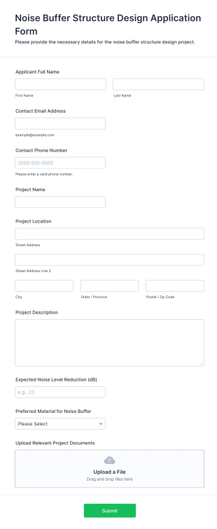 Noise Buffer Structure Design Application Form Template