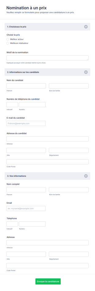 Nomination à Un Prix