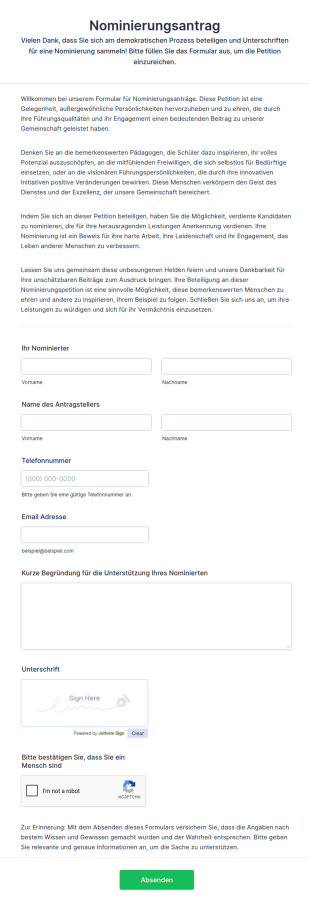 Nominierungsantrag
