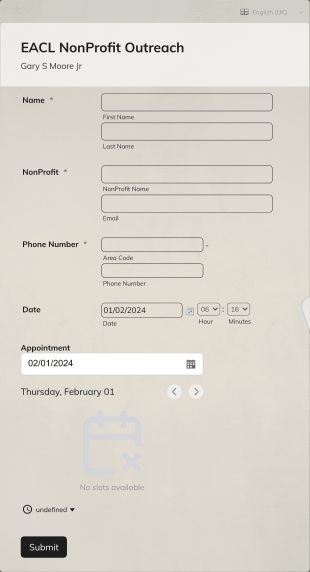 Nonprofit Outreach Form Template