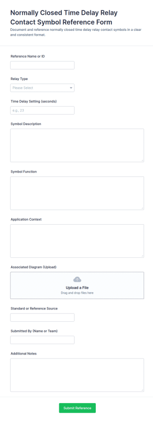 Normally Closed Time Delay Relay Contact Symbol Reference Form Template