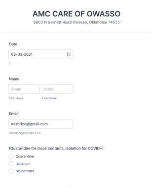 Notice Of QuarantineIsolation Form Template