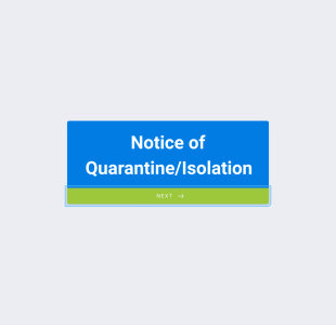 Notice Of Quarantine/Isolation Form Template
