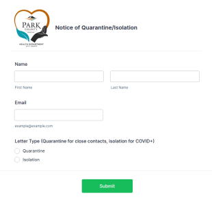 Notice Of Quarantine/Isolation Form Template