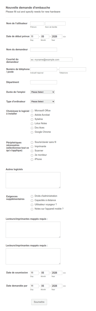 Nouvelle Demande D'embauche