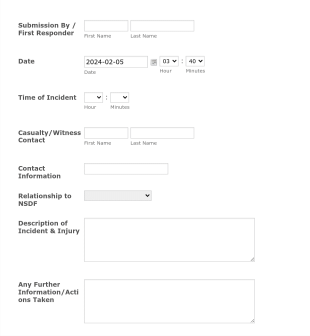 Nsdf 18 Incident First Aid Reporting Form Template