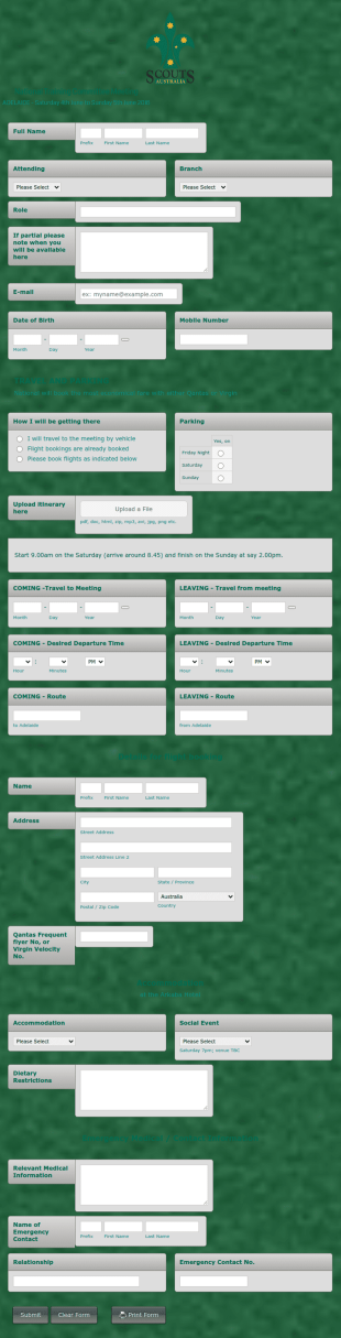 Flight And Hotel Accommodation Booking Form Template