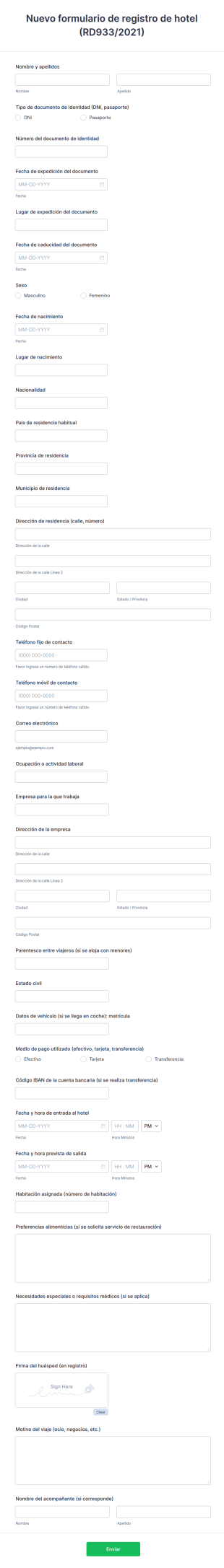 Nuevo Formulario De Registro De Hotel (RD9332021)