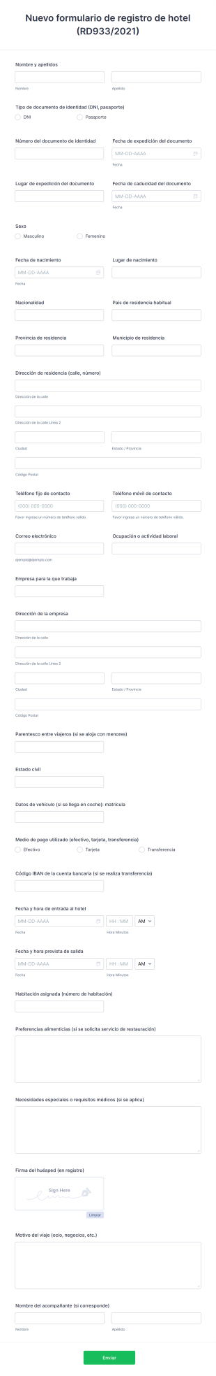 Nuevo Formulario De Registro De Hotel (RD9332021)