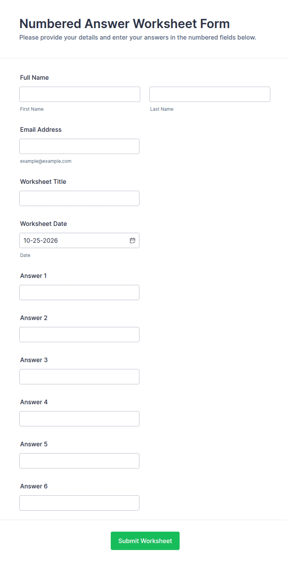 Rmv Forms.pdf Numbered Answer Worksheet Form Template | Jotform