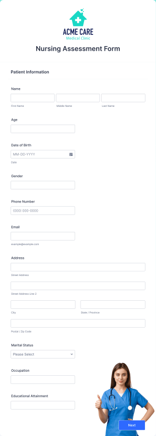 Nursing Assessment Form Template