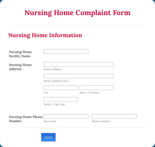 Nursing Home Complaint Form Template