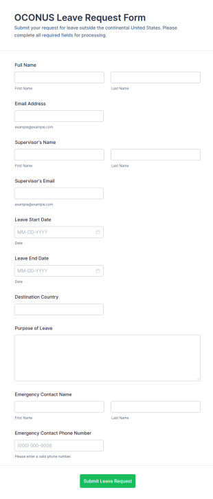OCONUS Leave Request Form Template