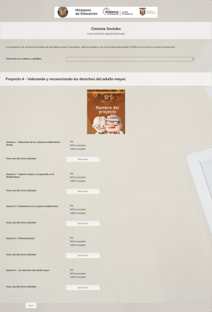 Octavo A Ciencias Sociales Autoevaluación  Segundo Quimestre