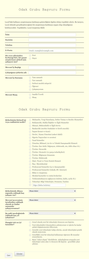 Odak Grubu Form Şablonu