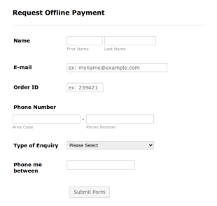 Offline Payment Request Form Template