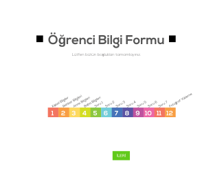 Öğrenci Bilgi/Kayıt Form Template