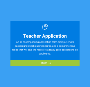 Öğretmenlik Başvuru Form Template