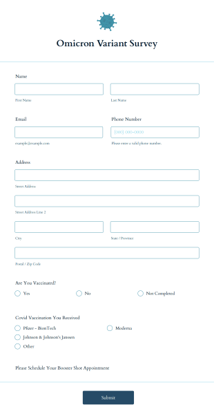 Omicron Variant Survey Form Template