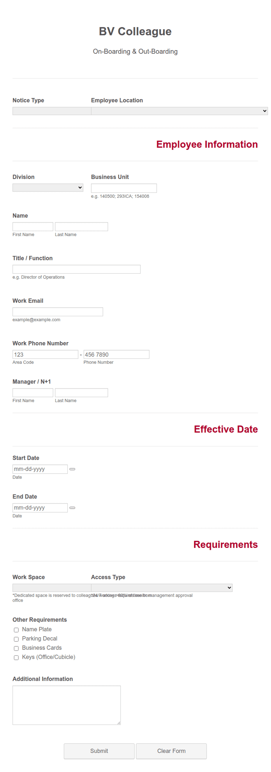 Out Based Form On-Boarding And Out-Boarding Form Template | Jotform