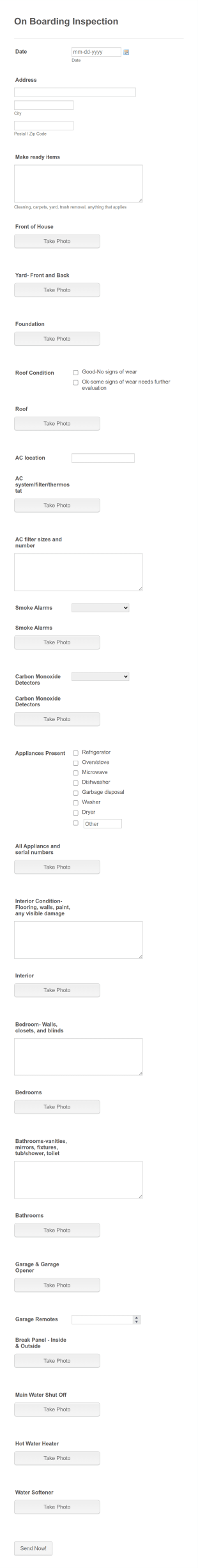 On Boarding Form Template