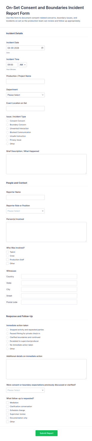 On Set Consent And Boundaries Incident Report Form Template