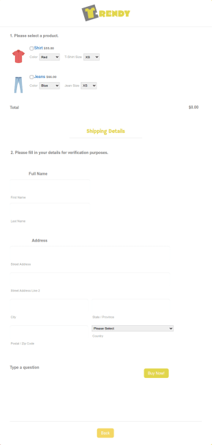One Time Payment Template Braintree