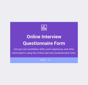 온라인 면접 설문지 양식 Form Template