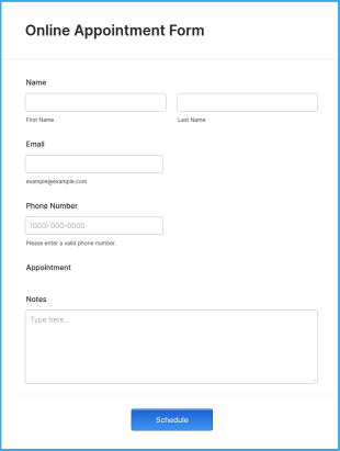 Online Appointment Form Template