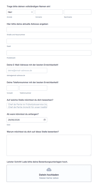 Online Bewerbung VA