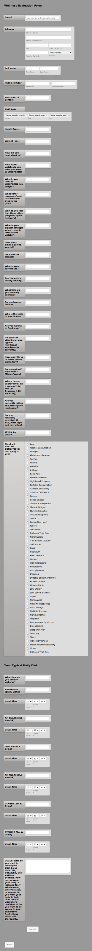Online Coaching Evaluation Form Template