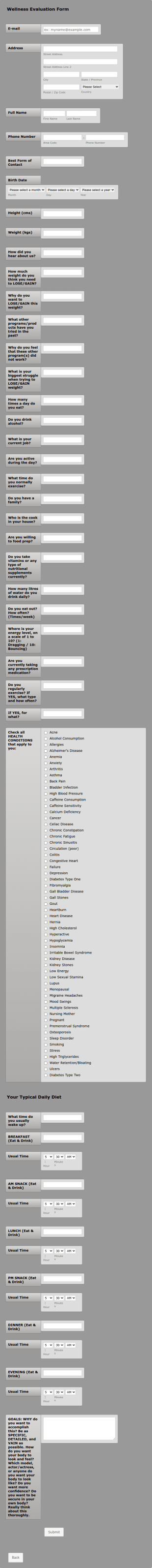 Online Coaching Evaluation Form Template