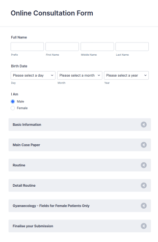 Online Consultation Form Template