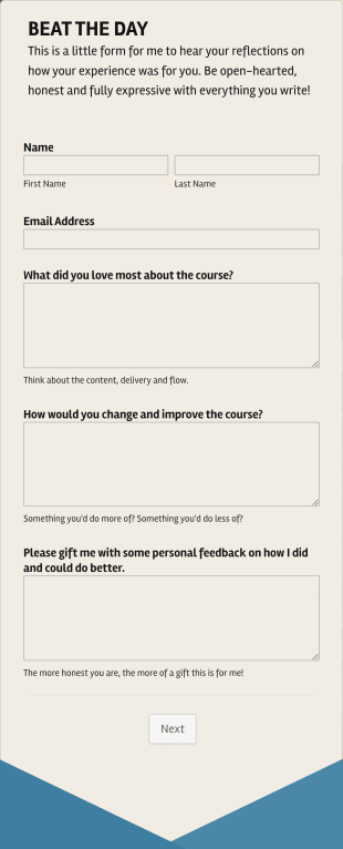 Online Course Feedback Form Template