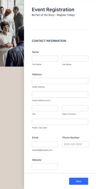 Online Event Registration Form Template