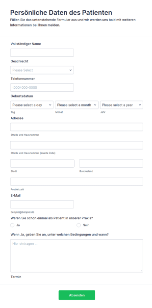 Online Formular Für Arzttermine