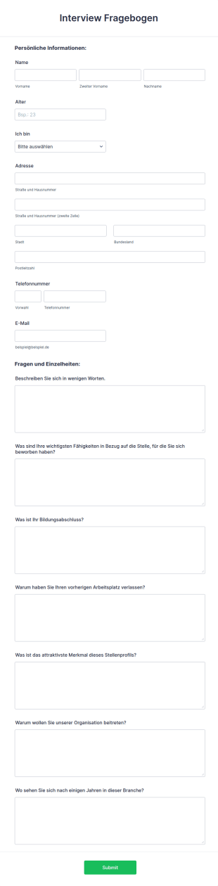 Online Fragebogen Für Interviews