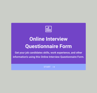 Online Interview Questionnaire Form Template