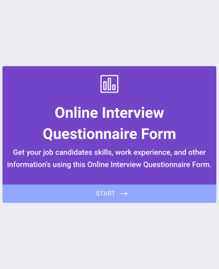 Online Interview Vragenlijst Formulier