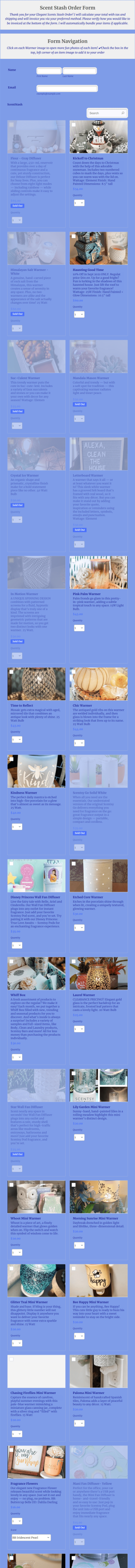 Online Inventory Order Form Template