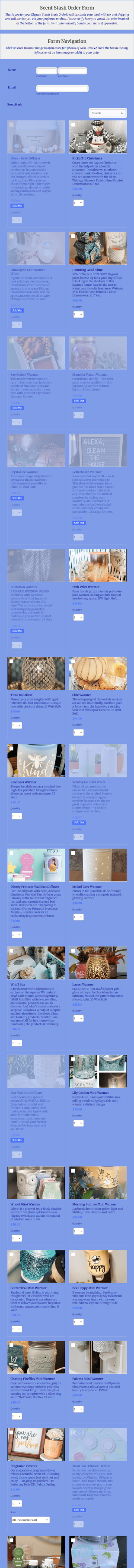 Online Inventory Order Form Template