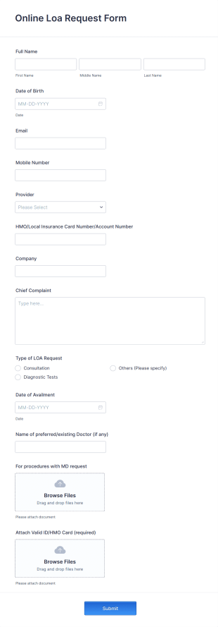 Medical Letter Of Authorization Request Form Template