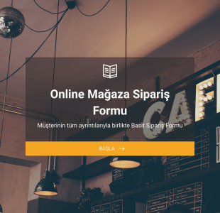 Online Mağaza Sipariş Form Template