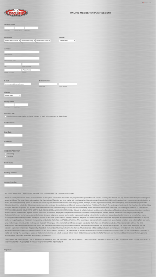 Online Membership Form Template