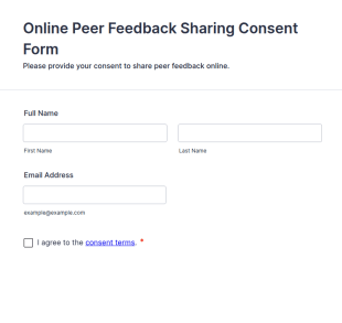 Online Peer Feedback Sharing Consent Form Template