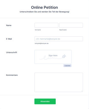 Online Petition Mit Elektronischer Unterschrift