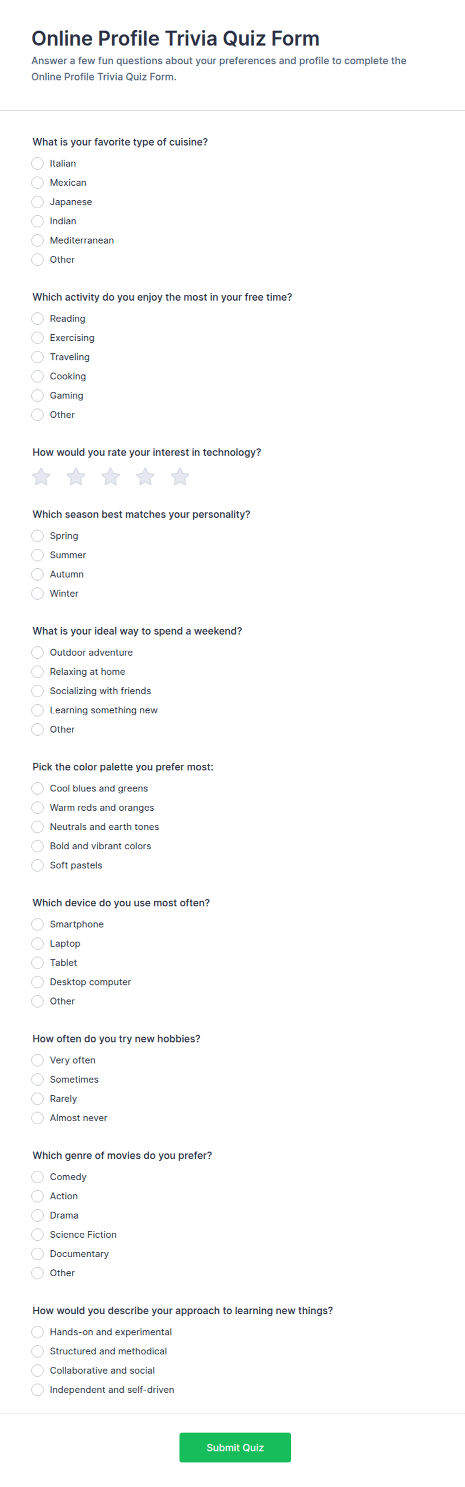 Online Profile Trivia Quiz Form Template Jotform online-profile-trivia-quiz-form-template-jotform