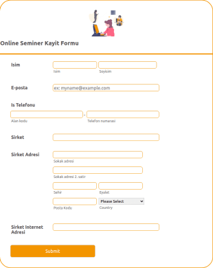 Online Seminer Kayit Form Şablonu
