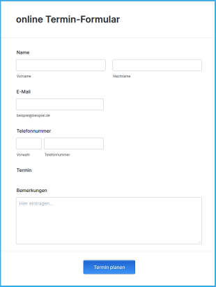 Online Termin Formular