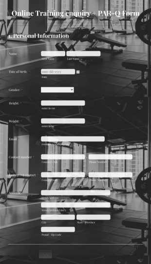 Online Training Enquiry Form Template